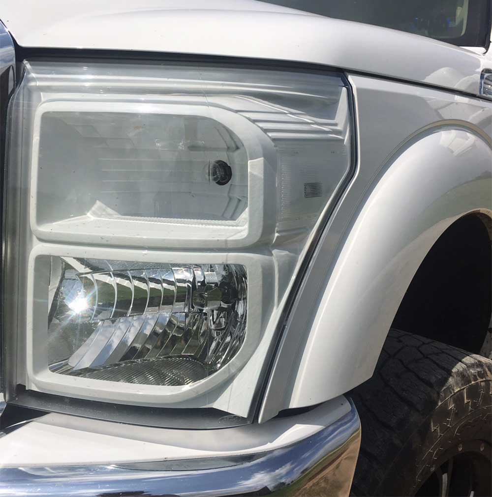 Smoke Headlights W/ Clear Reflector For Ford F250/F350/F450 Super Duty 2011-2016