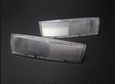 Clear lenses on grey housings