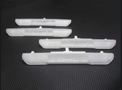 Clear lenses, white housings, white led boards