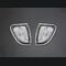 Chrome trim, black inner border