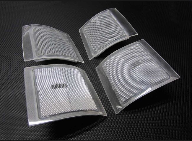 Clear lenses on grey housings