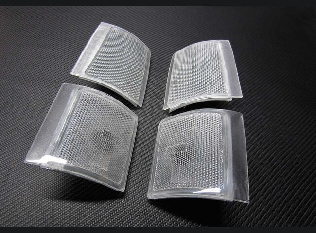 Clear lenses on grey housings
