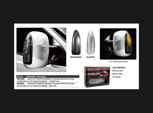 2003-07  Superduty Clear Mirror lights