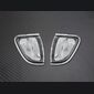 Chrome trim, black inner border